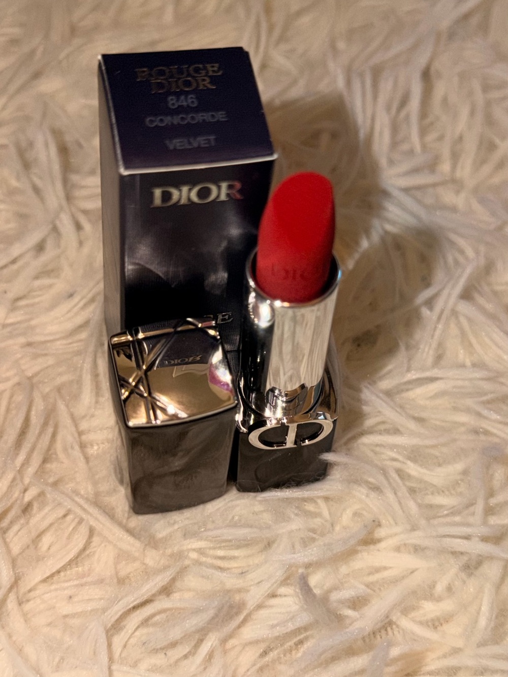 Dior Rouge Dior Velvet Lipstick in 846 Concorde - Bright Red